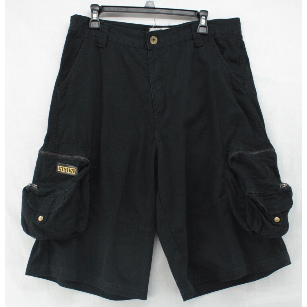 Most Official Seven MO7 Shorts Men 34 Black Cargo Street Wear Paratrooper Baggie